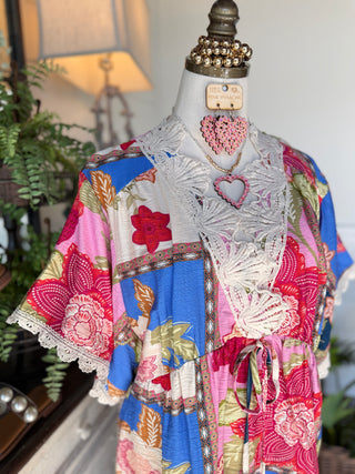 Dahlia Top Blue Mix by Umgee Shirts & Tops Umgee