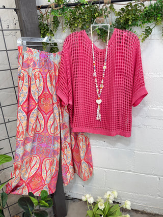 Ava Pants Pink by Umgee