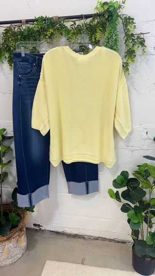 Rooney Sweater Lemon by Easel Sweater Easel