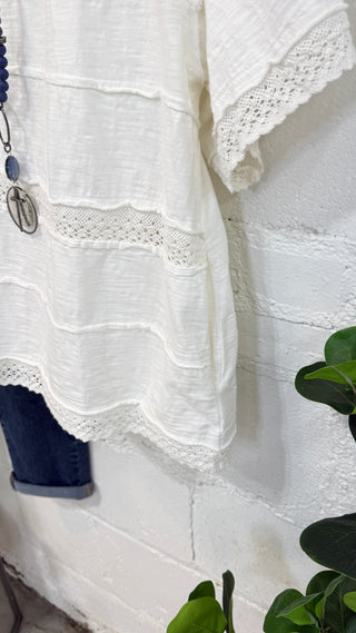 Stevie Top Off White
