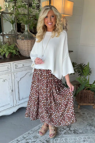 India Skirt Brown by Umgee