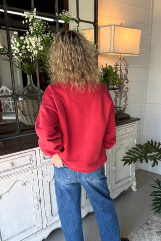 Lulu Mac Crimson/Houndstooth Sweatshirt Girlie Girl Originals