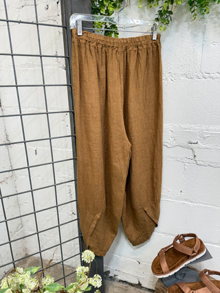 Santa Rosa Linen Pants Chocolate