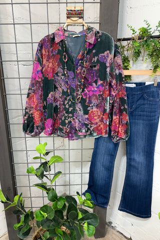 Vivid Gardens Forest Green by Jodifl Shirts & Tops Jodifl