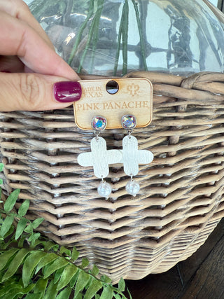 Blessings Earrings Silver by Pink Panache Earrings Pink Panache