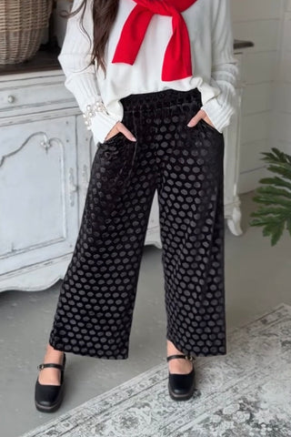 Dreamy Dot Pants Black by Umgee Pants Umgee
