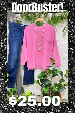 Weekend Vibes Candy Pink Shirts & Tops Zenana