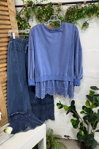 Carol Ann Top Blueberry by Easel Shirts & Tops Easel