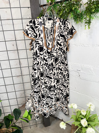 Betty Lou Maxi Dress Black Mix by Umgee Dresses Umgee