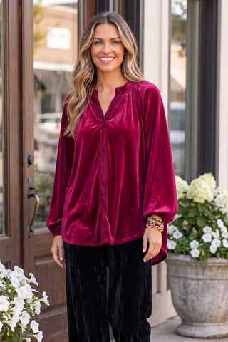 Maggie Top Raspberry by Umgee