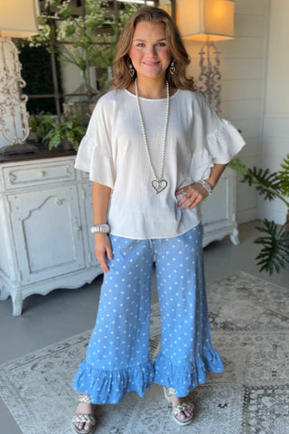 Domino Pants Lt Denim Pants Vine & Love