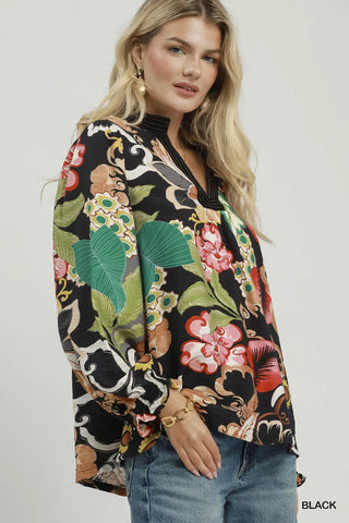 Wilson Top Black by Umgee Shirts & Tops Umgee