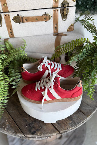 Heads Up Sneakers Red by Corky’s