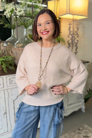 Troublemaker Sweater Oatmeal Sweater Miracle