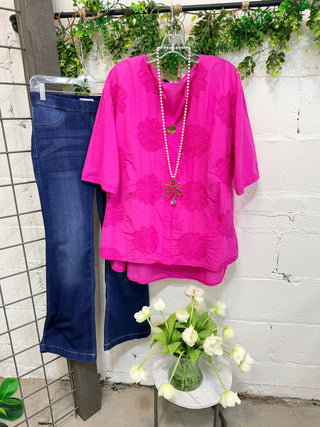 Frannie Top Fuchsia Shirts & Tops Giada Fashion