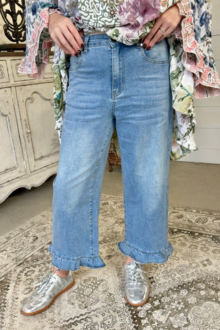 Ollie Pants Washed Denim by Easel