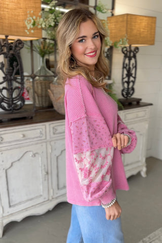 Cozy Petals Candy Pink by Easel Shirts & Tops Easel