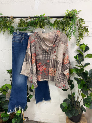 Whoopsie Daisy Top Black Multi by POL