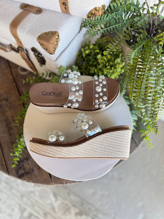 Look Whos Here Sandals Clear by Corky’s Sandal Corky's Footwear