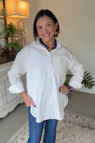 High Cotton Top White Shirts & Tops Star Drop