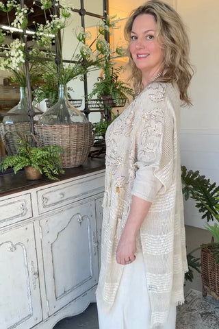 Kathleen Cardigan Natural Cardigan Pol Clothing