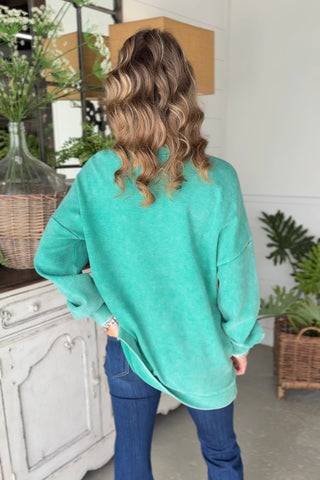 Yes Girl Kelly Green Shirts & Tops Zenana