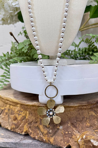 Full Bloom Necklace Pearl BFF