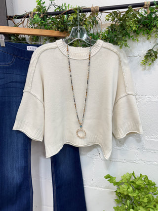 Anita Sweater Ivory Sweater Blu Pepper
