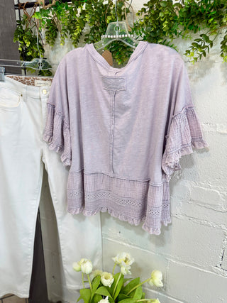 Honesty Top Lavender Shirts & Tops Easel