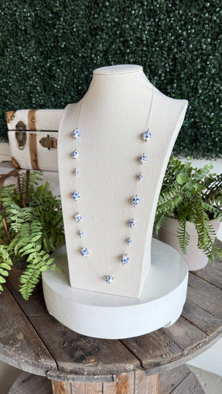 Willow Necklace Silver/Blue Necklaces SM Style