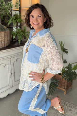 Whimsical Top Ivory