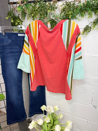Lottie Top Tomato by Easel RESTOCK Soon Shirts & Tops Easel