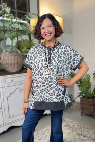 Carmine Ivory Leopard Top Shirts & Tops Heimish USA