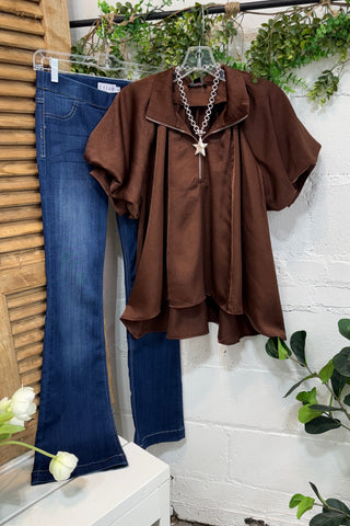 Ashburn Top Coffee by Gigio Shirts & Tops Gigio