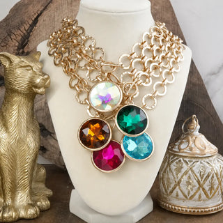 Blair Necklace Gold/Aqua Necklaces Penny Line