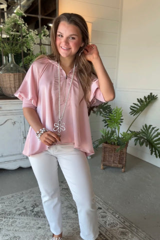 Bambi Top Light Pink Shirts & Tops Glam