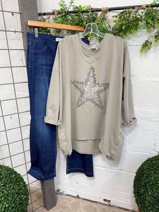 Milani Star Taupe Shirts & Tops Prospero