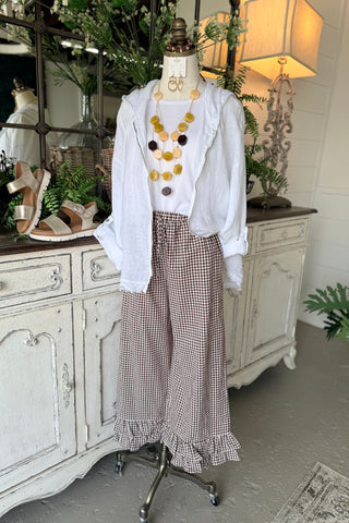 Checkmate Pants Brown Pants Vine & Love