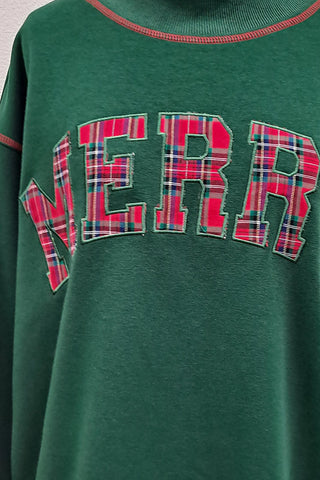 Merry Plaid Top Hunter Green