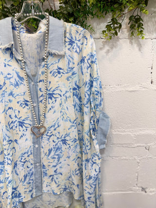 Leeanna Top Lt Blue Shirts & Tops Blublu