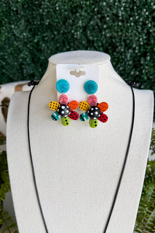 Flower Girl Earrings Brights