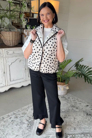 Lotsa Dots Vest Cream by Bibi Vest Jacket Bibi