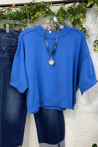 Nichols Sweater Blue Sweater Glam