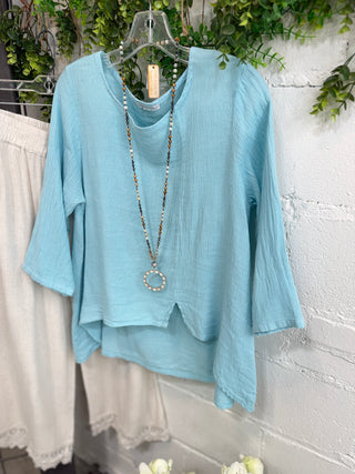 Alonna Top Aqua Shirts & Tops Sole Luna