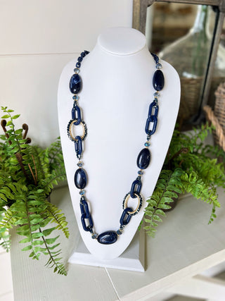 Behold Necklace Navy limited stock Necklaces Miss Carla