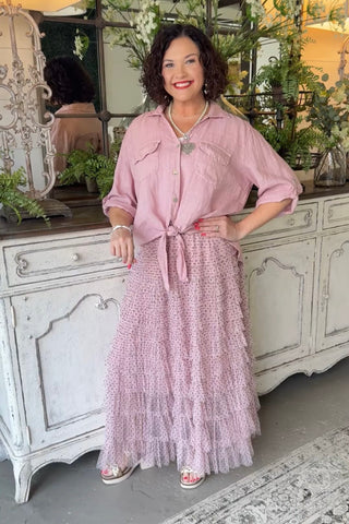 All The Frills Skirt Lt Blue Skirt Miss Carla