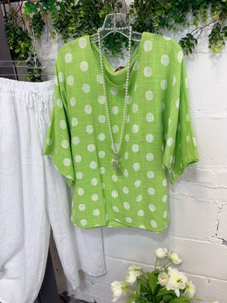 Dot To Dot Top Kiwi Shirts & Tops YOLLY
