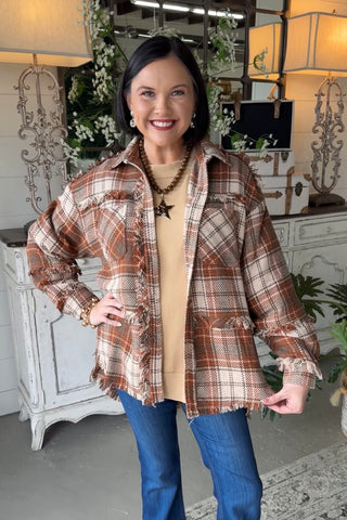 Lockwood Shacket Brown by Bibi