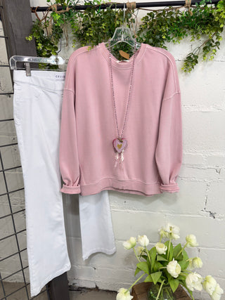 South Haven Top Dusty Pink Sweatshirt Be Cool