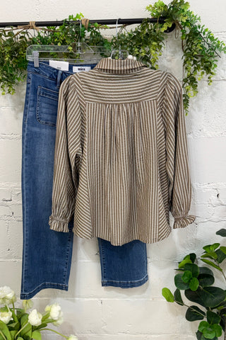 Dillon Top Mocha by Umgee Shirts & Tops Umgee
